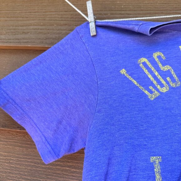 Los Angeles Lakers Boys Large Purple Graphic Tee 2012 NBA Licensed 50/50 Blend - Picture 7 of 12